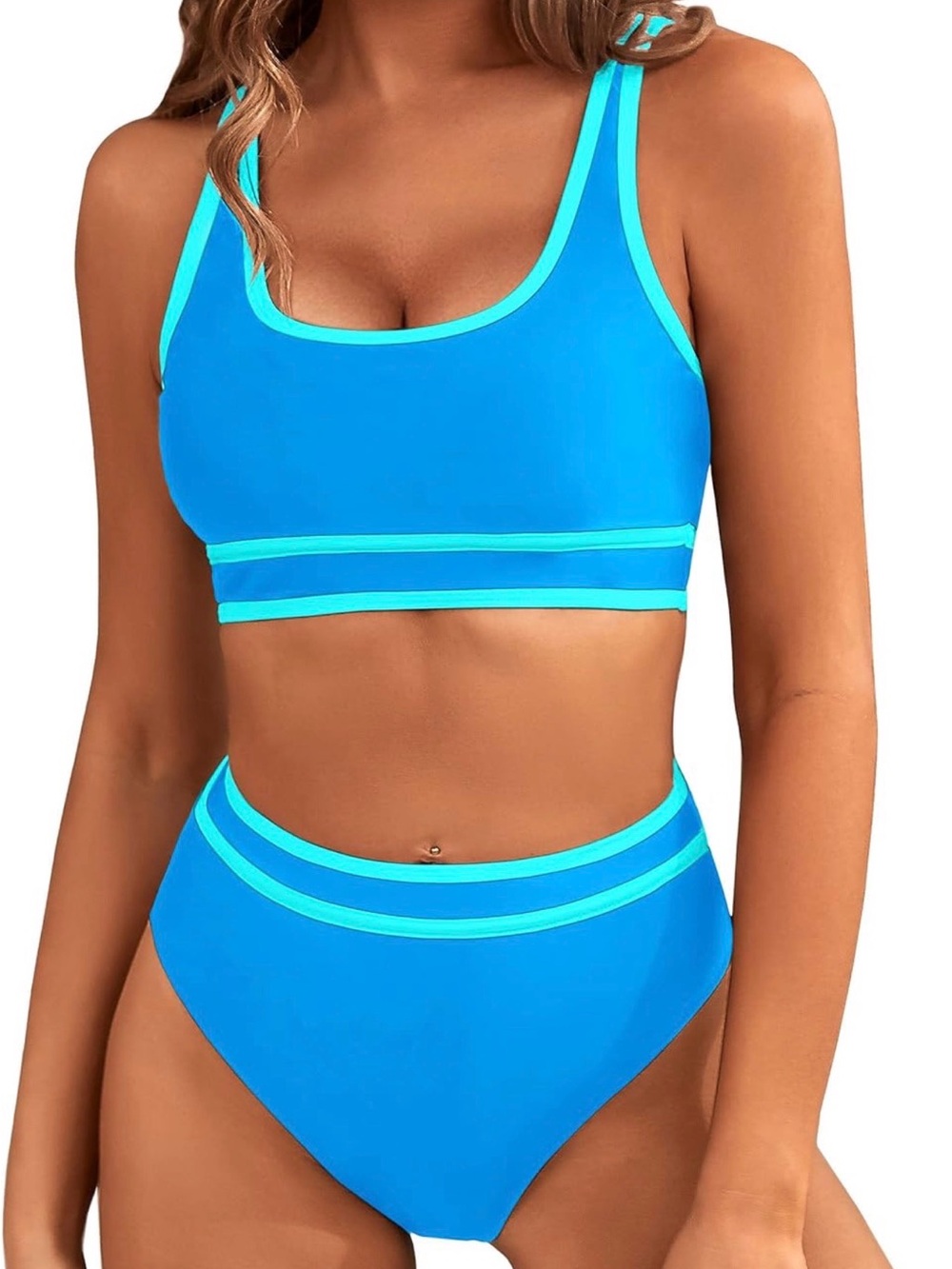 NWT BMJL Blue High-Waisted Bikini Set Size Small